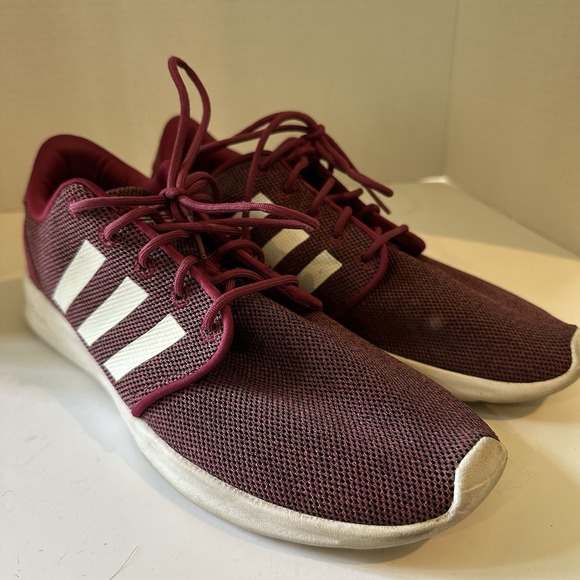 adidas Shoes - Adidas Womens US Size 9 Cloudfoam QT Racer BC0006 Red Maroon White Sneaker Shoes